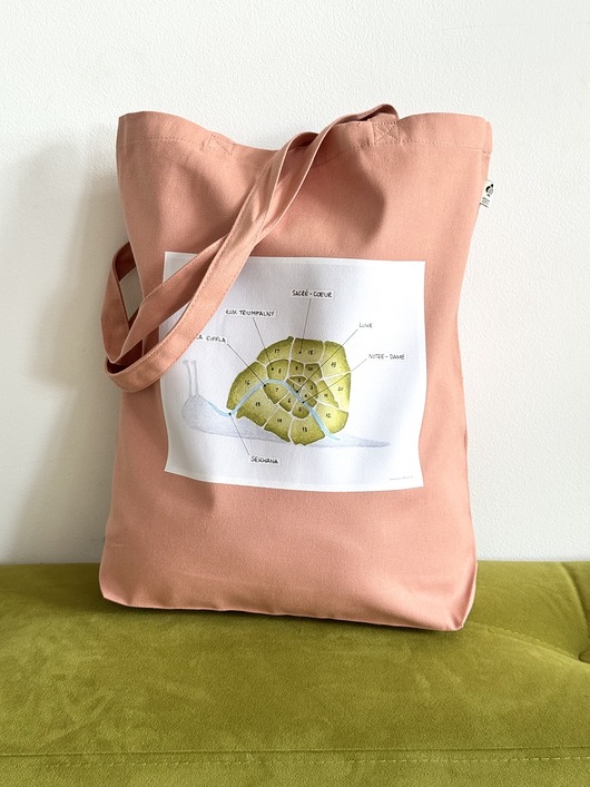 torebki różne Torba Everyday Ślimak Paryski - róż