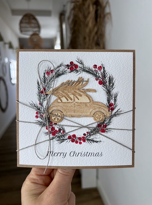kartki świąteczne Wyjątkowa ręcznie robiona kartka świąteczna na Boże Narodzenie