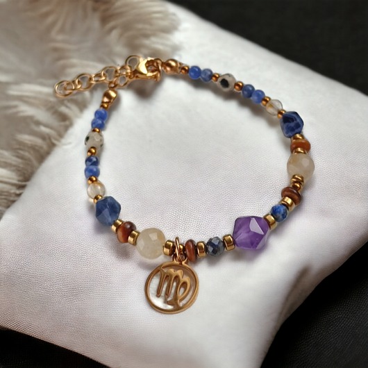 bransoletki z kamieni naturalnych PANNA - zodiac collection - PREMIUM