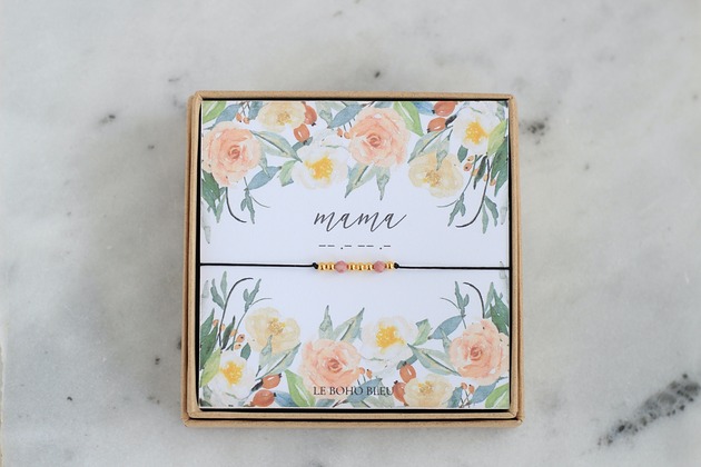 bransoletki na sznurku MAMA - Alfabet Morse'a - Bransoletka