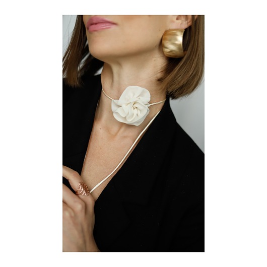 opaski do włosów Mini choker z jedwabiu