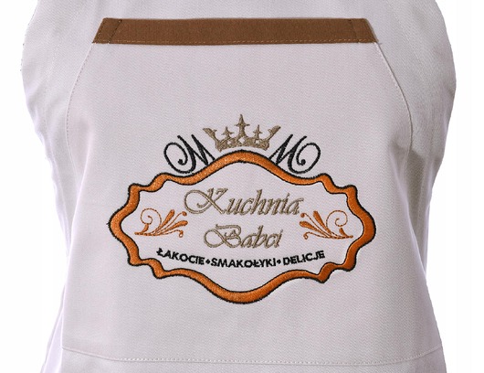 fartuchy kuchenne Fartuch Kuchenny bawełniany beżowy haftowany Kuchnia Babci EXTRA PREZENT