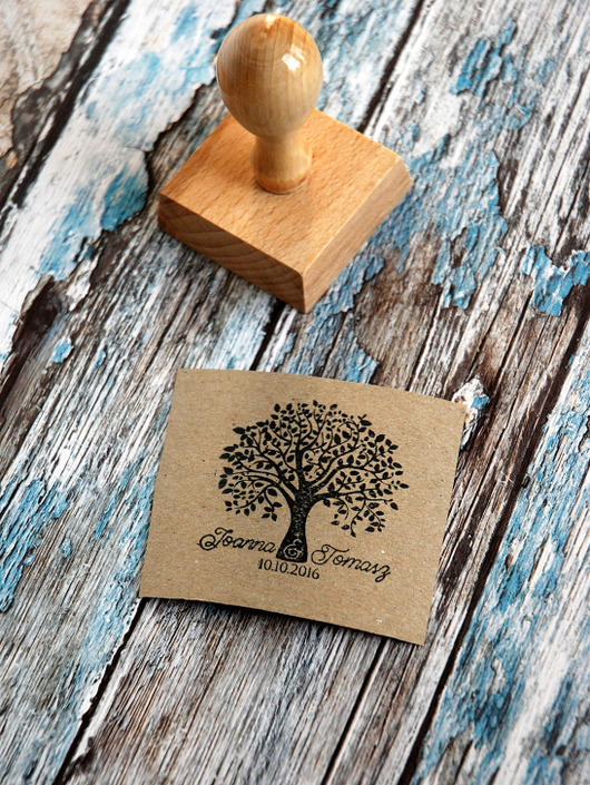 Stempel ślubny DRZEWO 50x50mm DrukLove