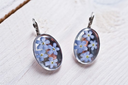Niebieskie kolczyki z żywicy So Jewelry