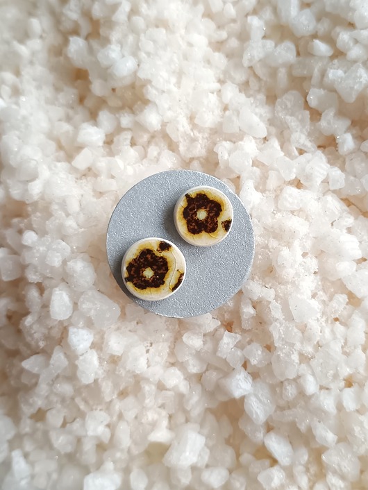 kolczyki ceramiczne Kolczyki ceramiczne w kwiaty