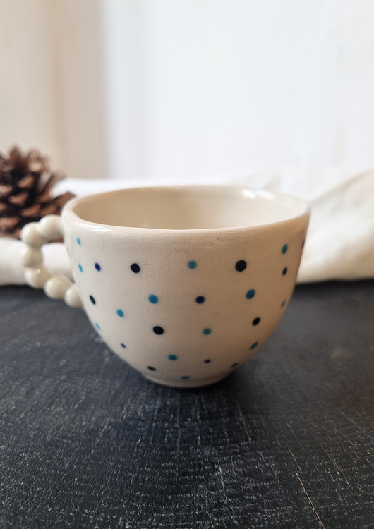 kubki Filiżanka ceramiczna KROPECZKI