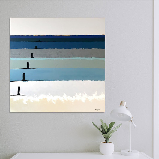obrazy Obraz 80 x 80 cm SEA, farby akrylowe na płótnie