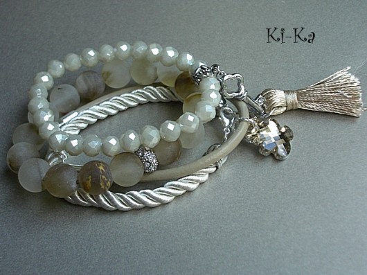 Champagne set- bransoletki KiKa pracownia