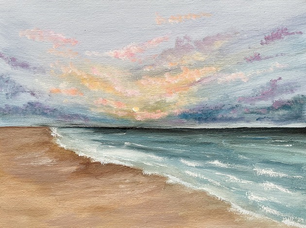 obrazy Nad morzem II - akryl na płótnie 30 x 40