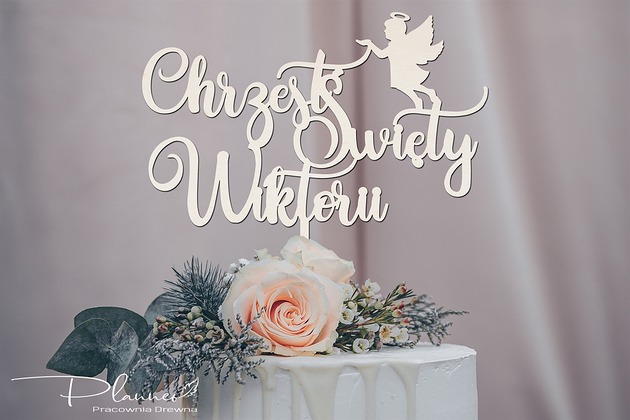 Toper Topper Chrzest Święty z aniołkiem duży Planneo
