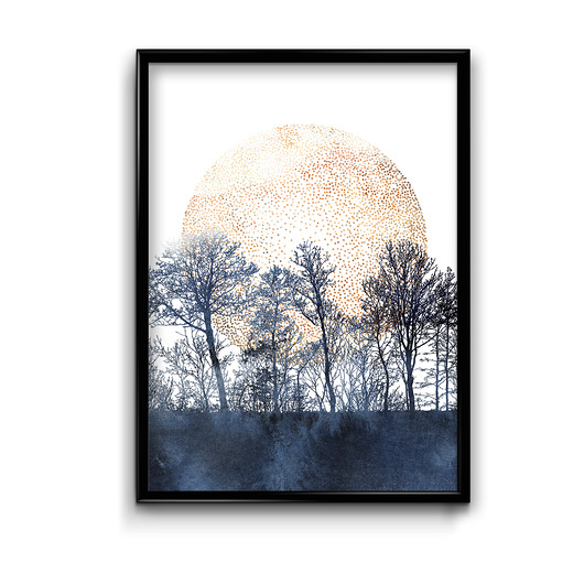plakaty Plakat Blue Trees