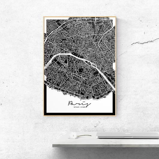 Plakat Plaka Paris mapa Peszkowski Graphic