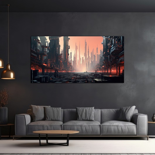 plakaty Futurystyczna Japonia, Cyberpunk - Plakat - Loft, Minimalizm