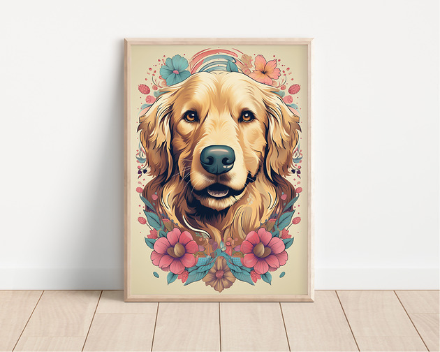 plakaty Plakat golden retriever