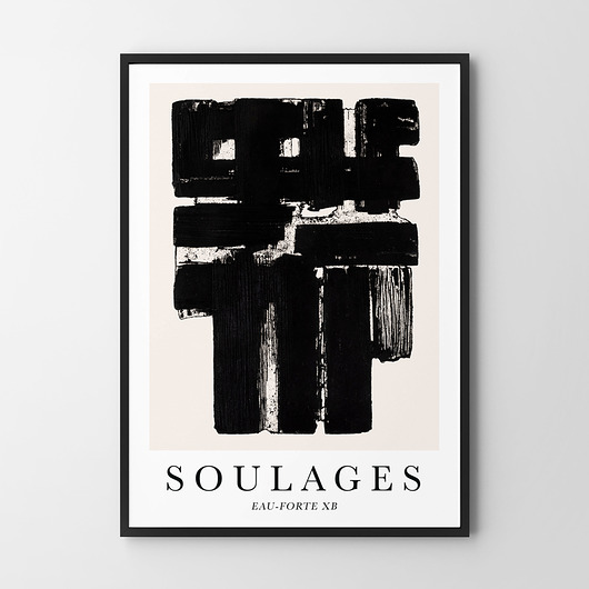plakaty Plakat Soulages Eau Forte XB