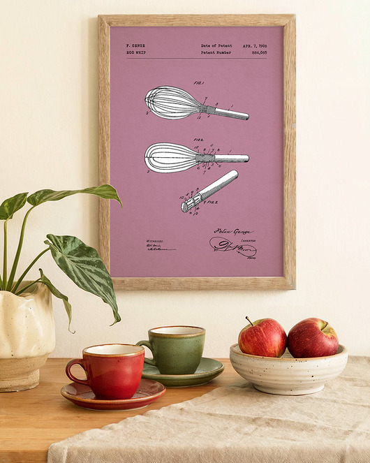 plakaty Plakat Trzepaczka kuchenna - patent - dekoracja kuchni