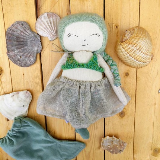 przytulanki dla niemowląt i dzieci Lalka Syrenka - przytulanka dla dzieci handmade