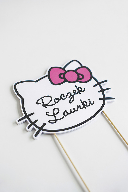 akcesoria dziecięce - różne Topper na tort urodziny roczek HELLO KITTY