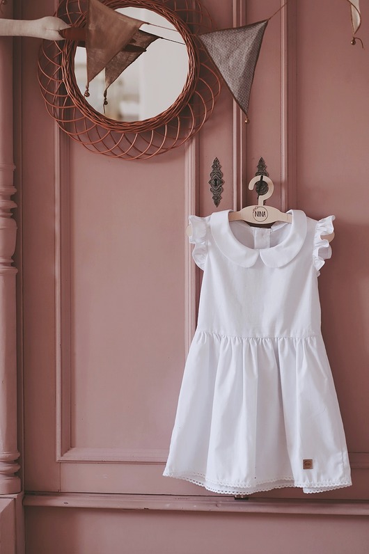 sukienki dla dziewczynki biała subtelna sukienka