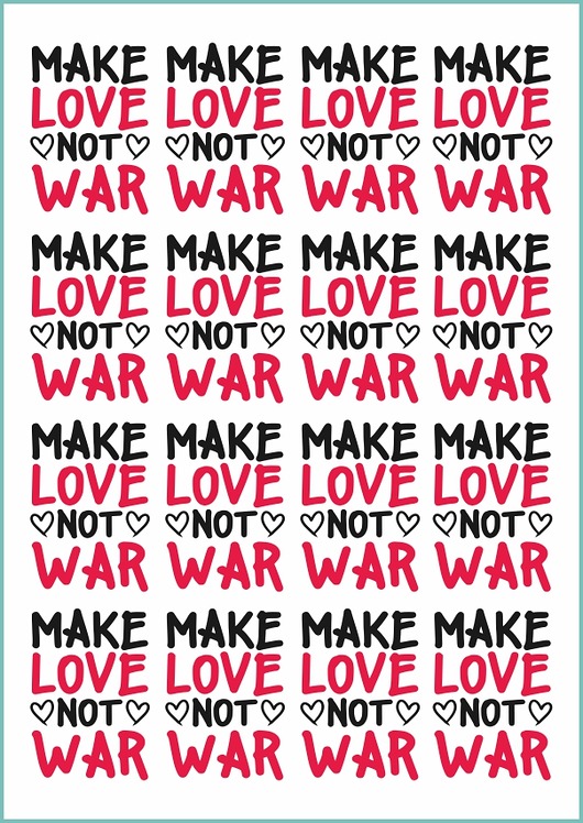 tatuaże zmywalne, tymczasowe Tatuaż tymczasowy "Make love not war"