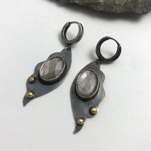 kolczyki wire wrapping Stylowe