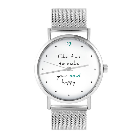 zegarki unisex Zegarek - Happy soul - bransoleta mesh