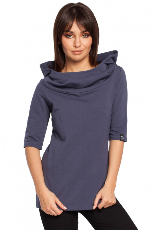 Bluza z krótkim rękawem - niebieska(B-026) Be