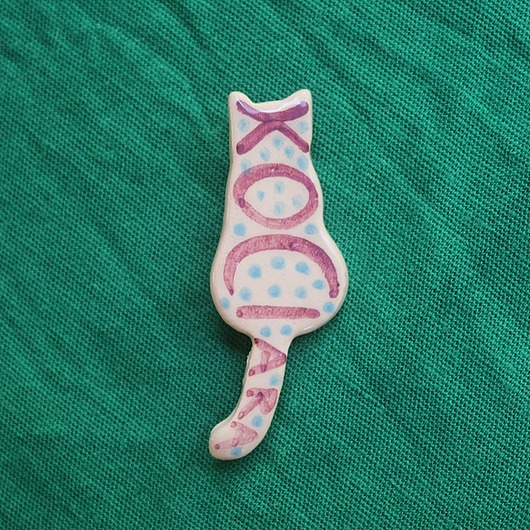 broszki Broszka ceramiczna kot KOCIARA