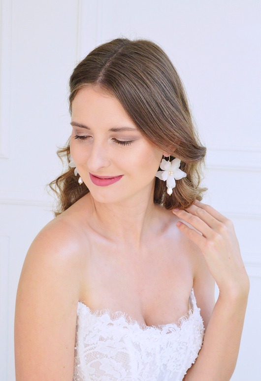 kolczyki pozłacane Kolczyki pozłacanez jedwabiu model Berit