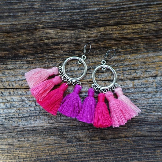 kolczyki soutache Boho Love -kolczyki z chwostami- zamówienie specjalne.