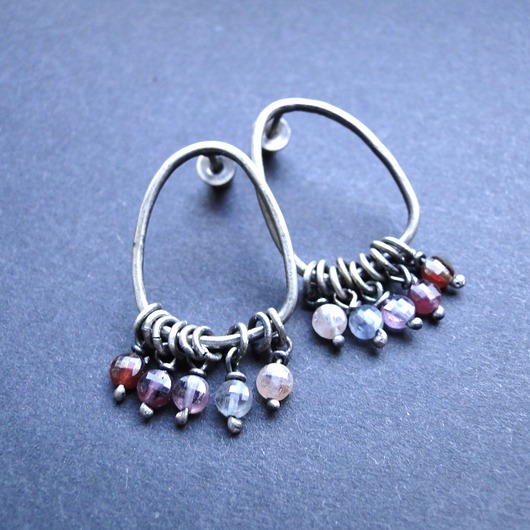 kolczyki srebrne Kolczyki srebrne Spinel-Color