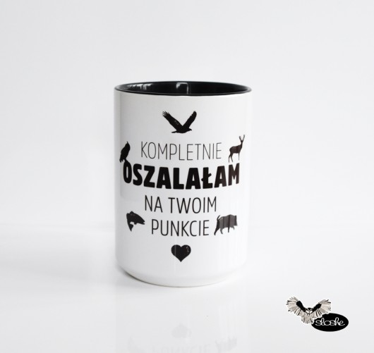 Kompletnie oszalałam na Twoim  ..., kubek 450ml Sowia Aleja