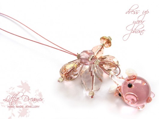 Breloczek do telefonu &#039;Pink Piggy&#039; Little Dreamer