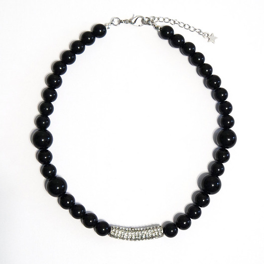 chokery Naszyjnik - Czarne korale