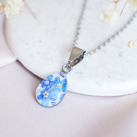 wisiory Wisiorek z niezapominajkami