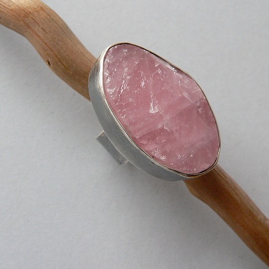 pierścionki srebrne Pierścionek -różowy kwarc-