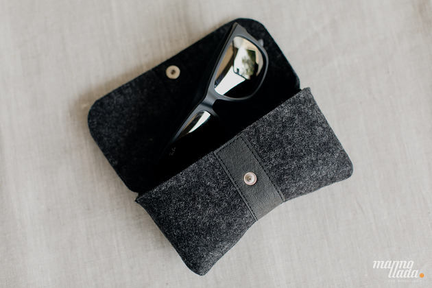 etui na okulary Marmollada - etui filcowe NA OKULARY grafitowe + C