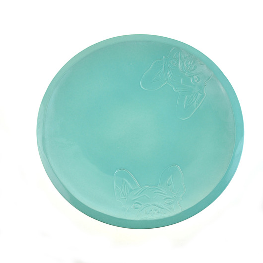 Patera - seria z buldożkami - mięta Viola Ceramics Studio