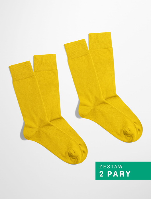 skarpetki damskie Skarpetki Essential - Lemon Burst - Żółty - Zestaw 2 pary (unisex)