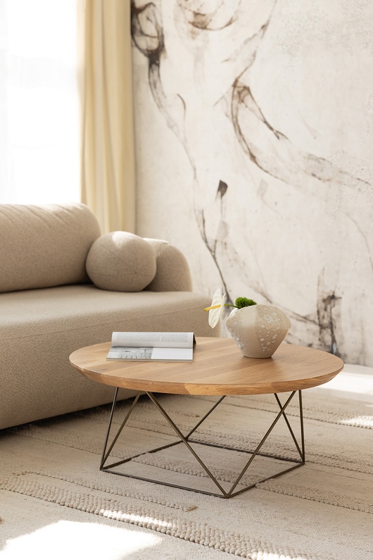 stoliki kawowe Dębowy stolik kawowy STOCKHOLM ROUND