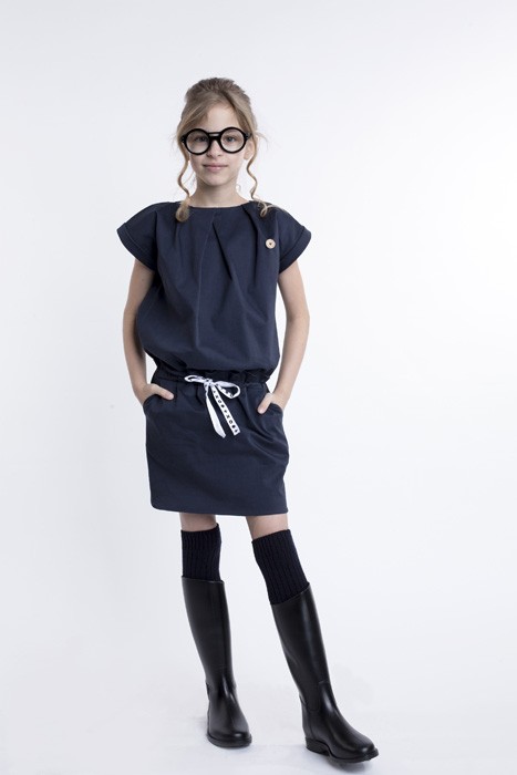 MATHS DRESS - granat Kółko Krzyżyk