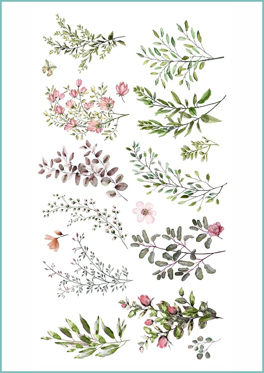 tatuaże zmywalne, tymczasowe Tatuaż tymczasowy "Botaniczna kolekcja"