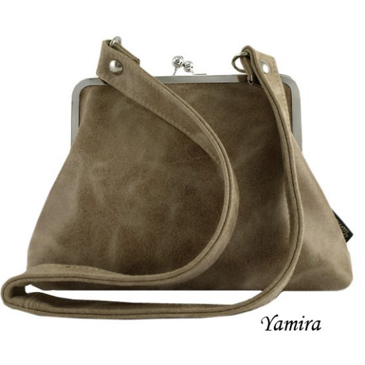 Torebka L :: classic dark beige leather :: yamira