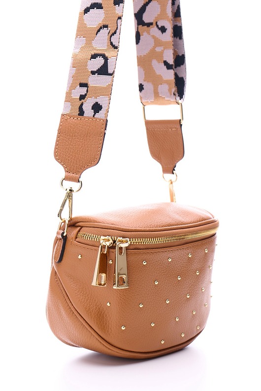 torby na ramię Torebka skórzana z ćwiekami (6568)