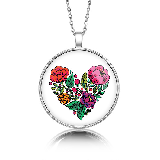 Medalion okrągły LOVE FLOWERS laluv
