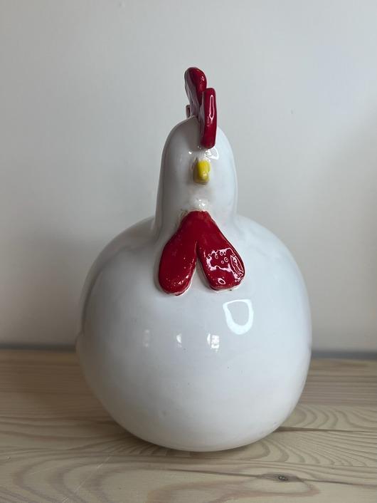 figurki i rzeźby Kura biała