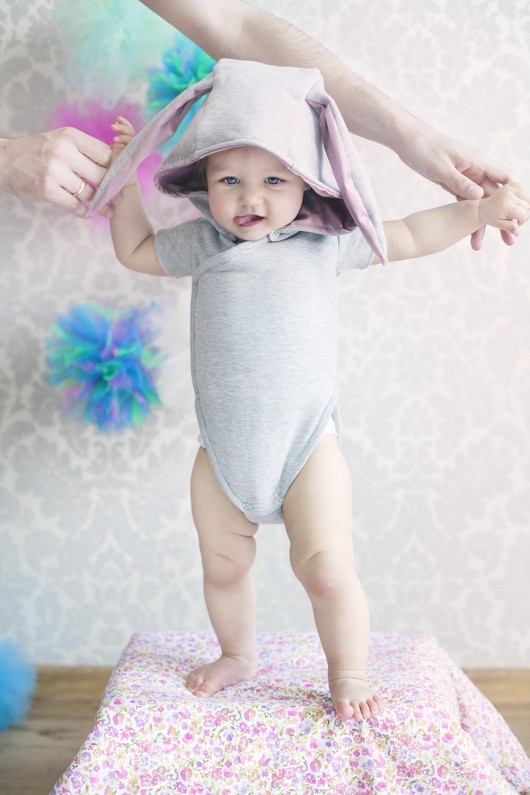 Body Krótki Rękaw KRÓLIK róż Benni