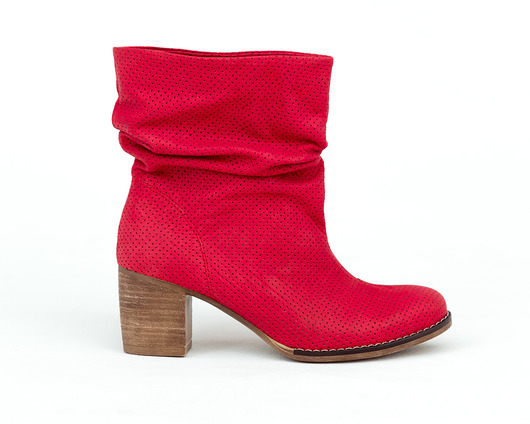 SKÓRZANE BOTKI ZAPATO 457 CZERWONY Zapato