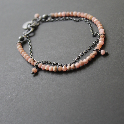 bransoletki z kamieni naturalnych Bransoletka Rodochrozyt