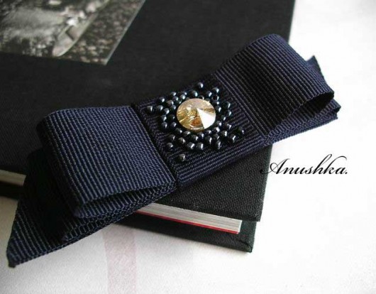Navy Gold bow ANUSHKA